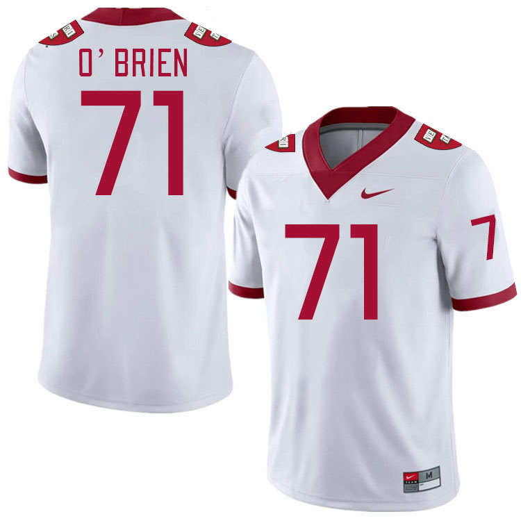 Men-Youth #71 Thomas O'Brien Harvard Crimson 2023 College Football Jerseys Stitched Sale-White